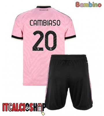 Juventus Andrea Cambiaso #20 Seconda Maglia Bambino 2026-27 Manica Corta (+ Pantaloni corti)